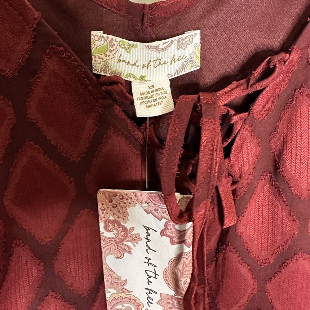 NWT B.O.G Agatha Merlot Slip Dress Size XS - Picture 6 of 9